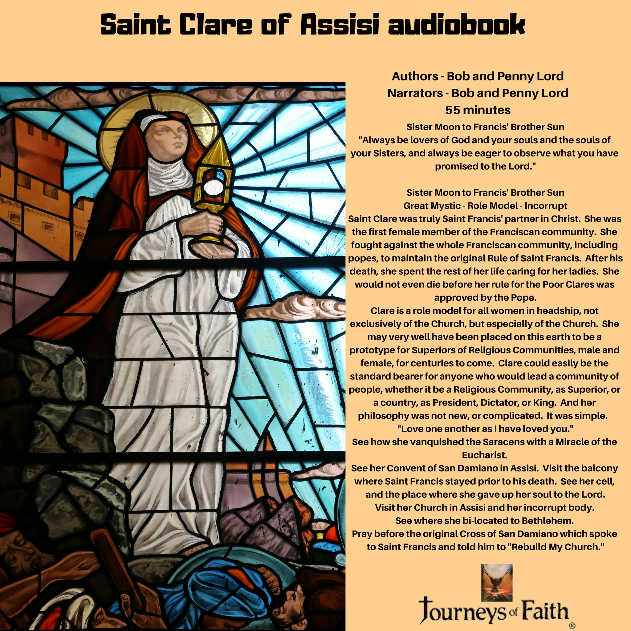 Saint Clare of Assisi Audiobook - Bob and Penny Lord