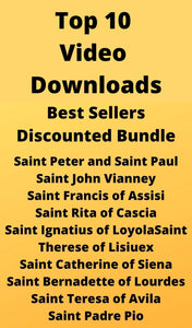 AAA Top Ten Saints Video Downloads MP4  Best Sellers Discounted Bundle 50% off - Bob and Penny Lord