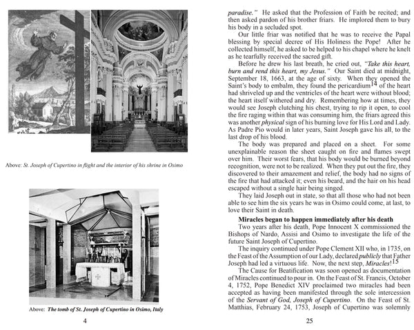 Saint Joseph of Cupertino Minibook