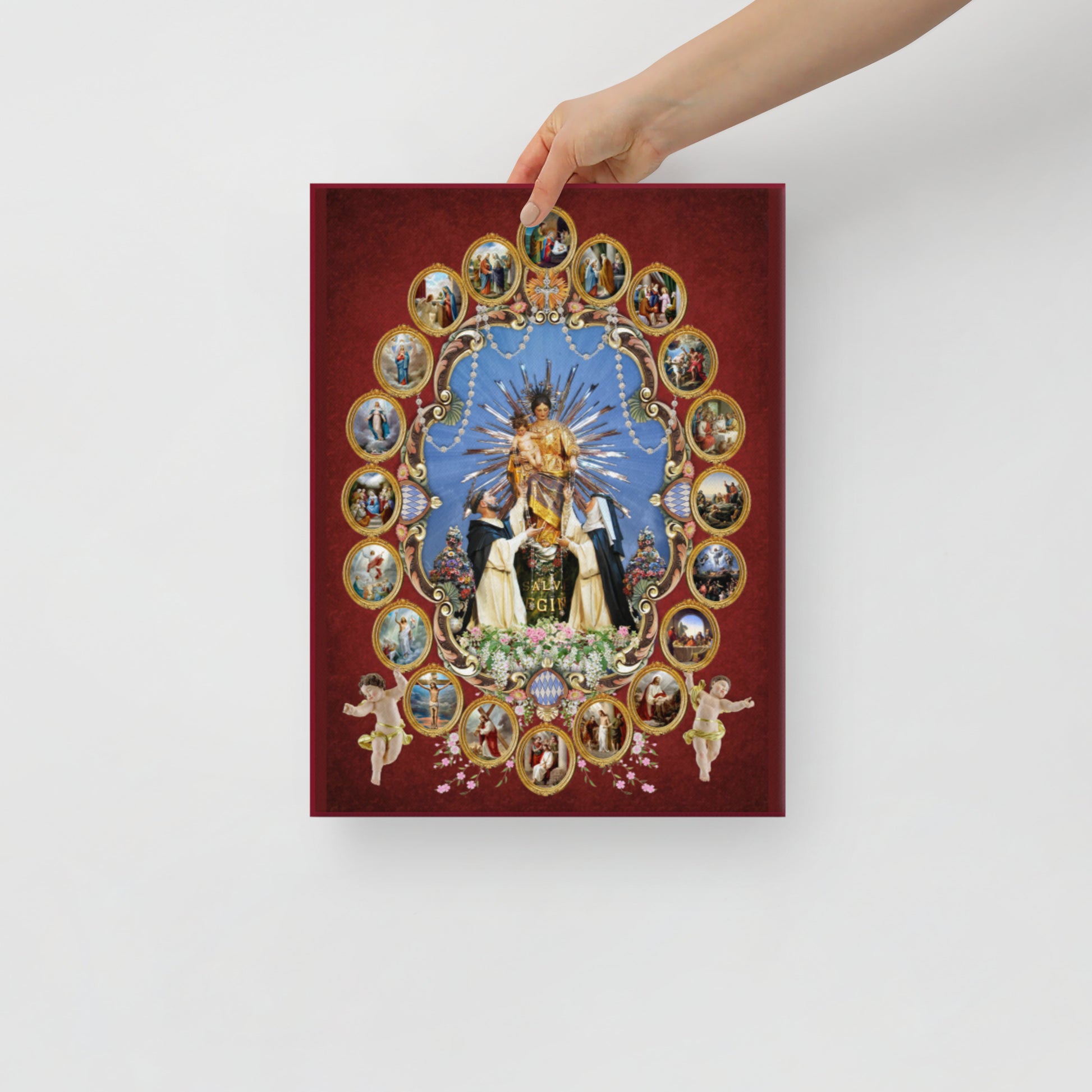 Our Lady of the Rosary Canvas - Bob and Penny Lord