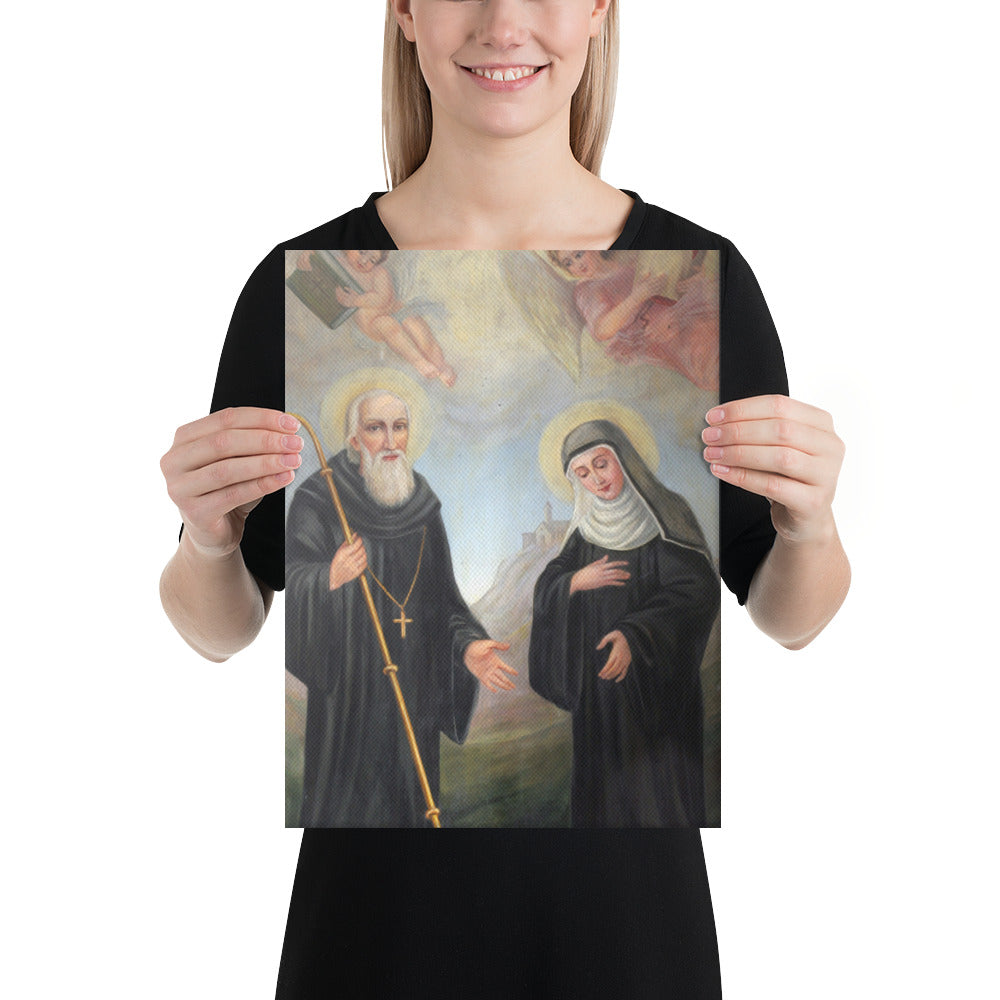 Saint Benedict and Saint Scholastica Canvas - Bob and Penny Lord