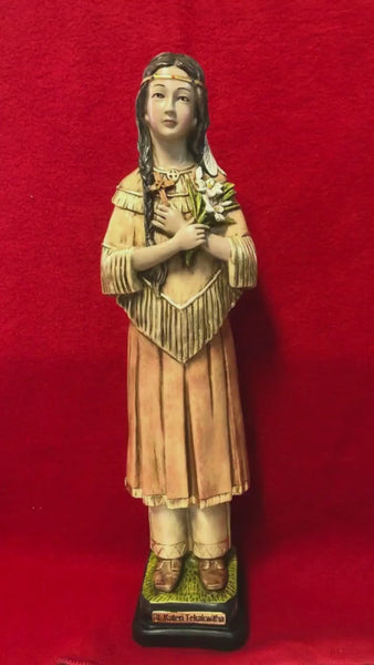 Saint Kateri Tekakwitha Statue 16" New From Colombia