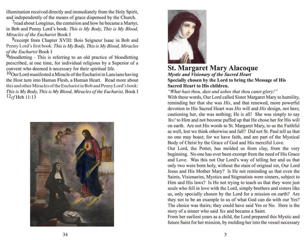 Saint Mary Margaret of Alacoque Minibook