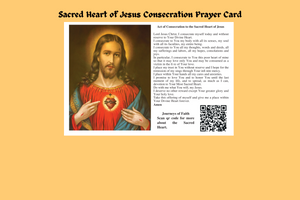 Sacred Heart of Jesus Consecration Prayer Card