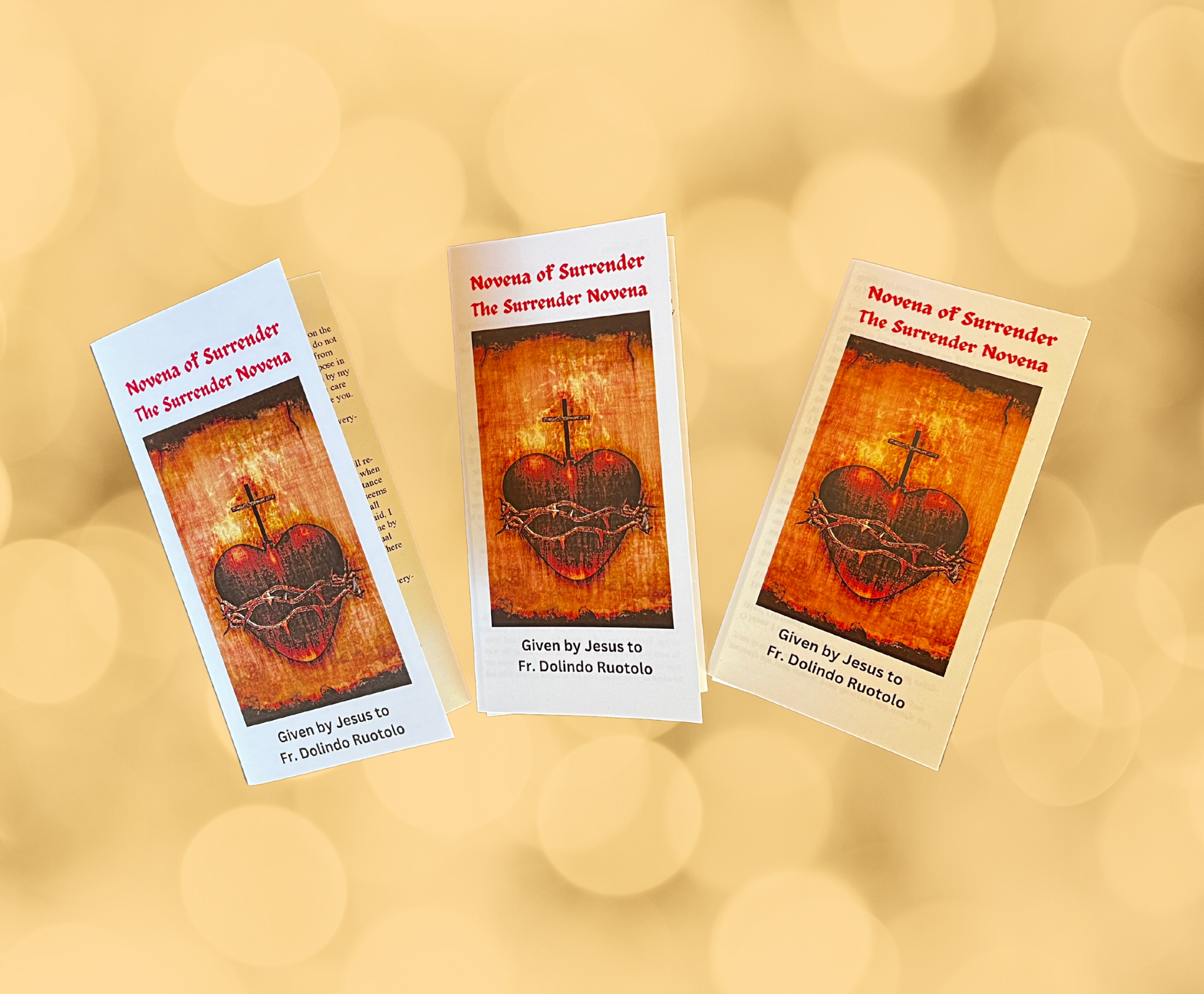 3Pack Surrender Novena to the Will of God Trifold Holy Card