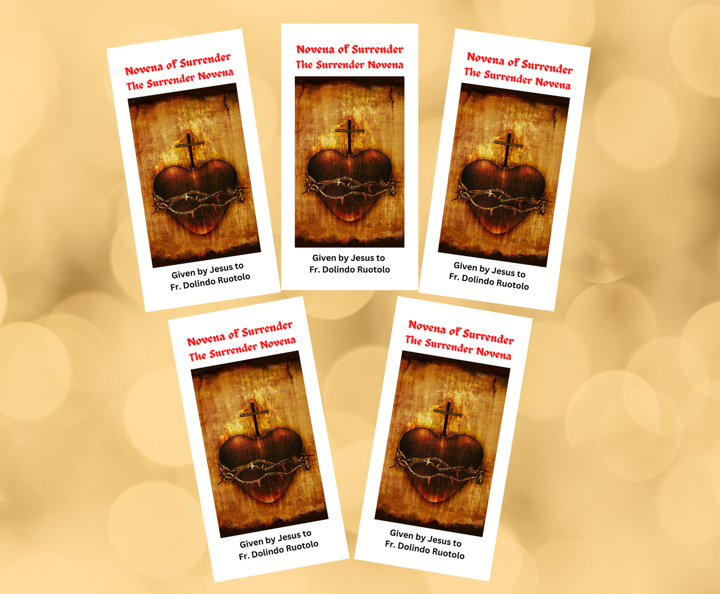 5Pack Surrender Novena to the Will of God Trifold Holy Card m