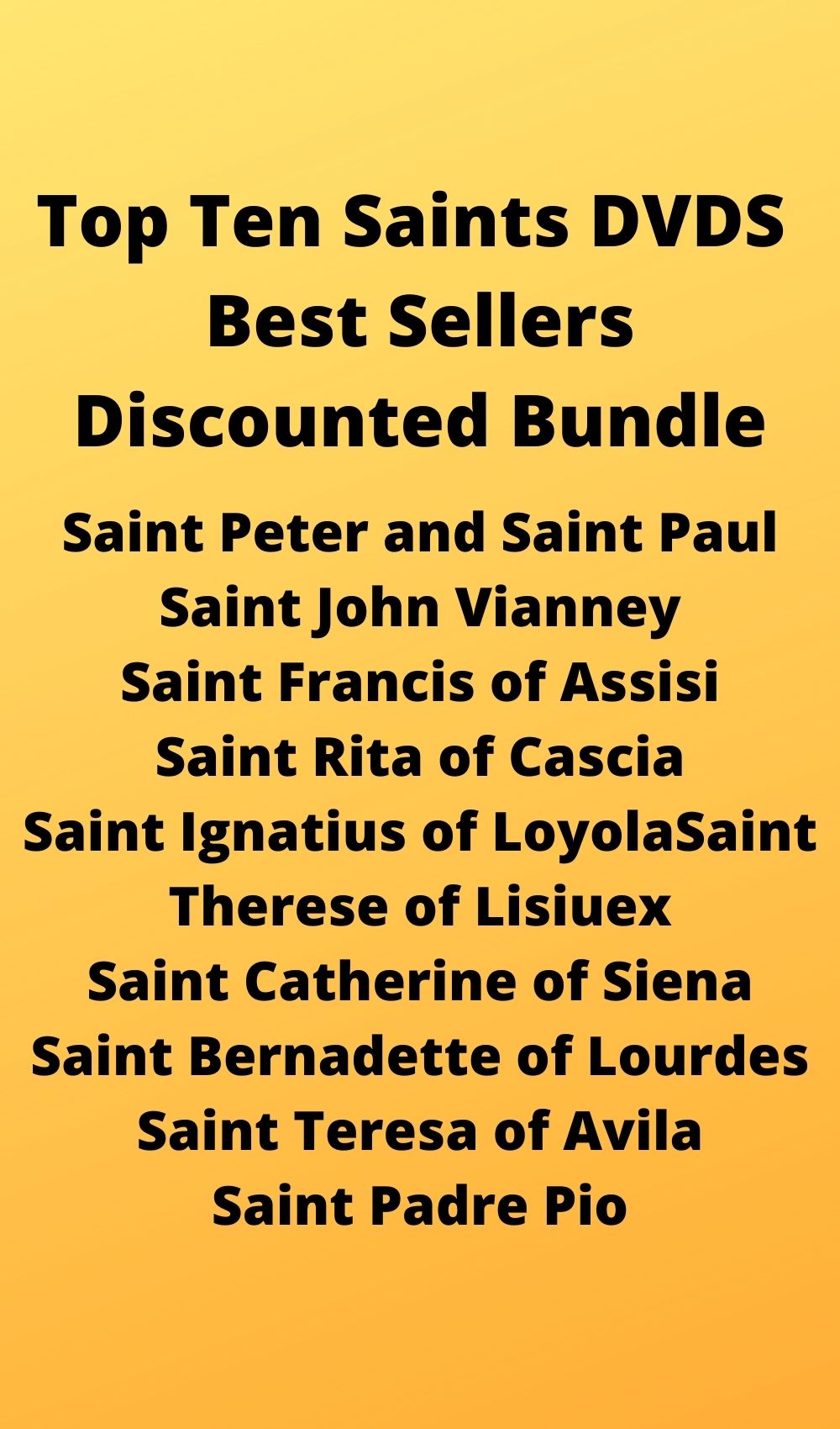 Top Ten Sai nts DVDS Best Sellers Discounted Bundle - Bob and Penny Lord